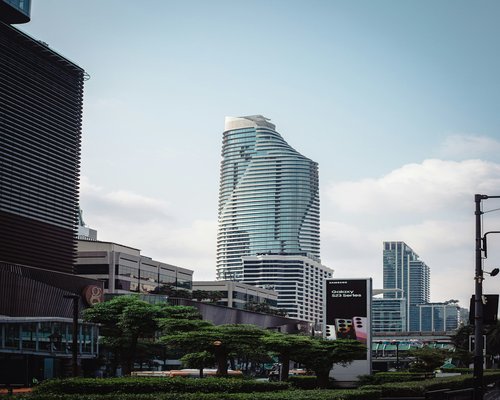 A modern office building view in Bangkok downtown